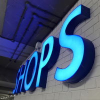 Enseigne LED personnalisée pour entreprises, lettres en relief, enseigne de devanture, signalétique extérieure en acrylique pour restaurants et commerces, pour l'image de marque