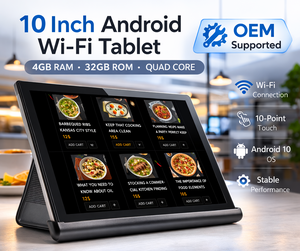 新型10インチAndroid Wi-FiタブレットPC、4GB RAM、32GB ROM、MTKクアッドコア、OEMカスタマイズ可能、ビジネス＆ホテル向けタブレット - Product Image 1