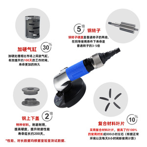 Pneumatic Angle <b>Grinder</b> 4 Inch Industrial Grade 12000 Rpm Brushed Motor For Heavy Duty Grinding And Surface Preparation - Product Image 1