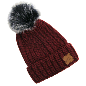 <span class=keywords><strong>Bonnet</strong></span> avec <span class=keywords><strong>pompon</strong></span> en fausse fourrure pour femmes et filles, hiver, logo personnalisé, doublure en polaire acrylique, tricot côtelé - Product Image 2