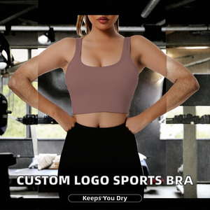 เสื้อชั้นในกีฬาผู้หญิง Lanyu Custom Logo สีพื้น สายไขว้หลัง น้ำหนักเบา ระบายอากาศได้ดี เหมาะสำหรับฟิตเนส ยิม ผ้าสี่ทิศทางยืดหยุ่น รองรับได้ดี - Product Image 2