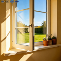 Ventana Abatible de Aluminio con Doble Acristalamiento Templado, Resistente a Huracanes, Personalizada, con Sistema de Apertura Deslizante