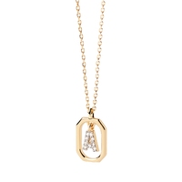 Offre Spéciale luxe femmes plaqué or 925 argent Sterling Alphabet lettre Zircon pendentif chaîne collier à breloques pour les occasions de fête