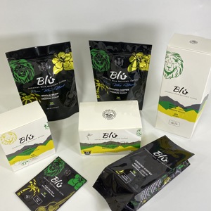 Matte Black Stand Up <b>Coffee</b> Bean Pouch with Valve Resealable Ziplock Custom <b>Printed</b> Mylar Bag 250g 500g 1kg - Product Image 4