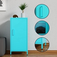 Mini casier pour maison moderne Armoire de rangement à une porte en métal et acier Petite armoire de rangement pour la maison avec 1 porte pour le salon