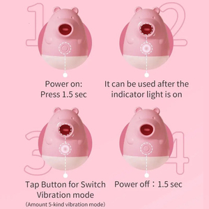 Bären-Sexspielzeug <span class=keywords><strong>Vibrator</strong></span> für Frauen 5 Funktionen Saugen und Lecken Nippel Klitoris Massage Stimulation Bett-Werkzeug - Product Image 4