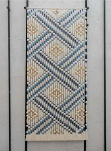 Decoración Textil Natural Texturizada para el Hogar, Formas Geométricas, <span class=keywords><strong>Estilo</strong></span> <span class=keywords><strong>Bauhaus</strong></span> Contemporáneo para Sala de Estar, Restaurante, Decoraciones de Boda - Product Image 2