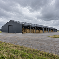 Entrepôt moderne à structure légère en acier, faible entretien, installation rapide, atelier métallique, garage, abri de ferme