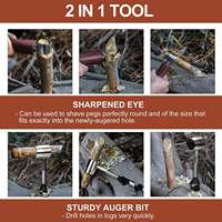Perceuse de branche à quatre lames pour le travail du bois camping hacher le bois de chauffage pour aller chercher de l'eau survie en plein air tarière manuelle