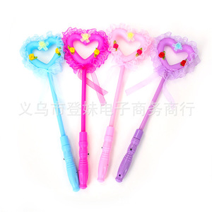 Baguette magique pour enfants, jouet lumineux, bâton en forme de cœur de fée, jouet princesse clignotant en plastique pour filles de 5 à 7 ans - Product Image 2