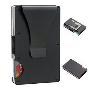 Aluminum Alloy Metal <b>Wallet</b> <b>RFID</b> Anti-Theft Card Holder Ultra Thin Men's <b>Wallet</b> Minimalist Design Solid Color - Product Image 1