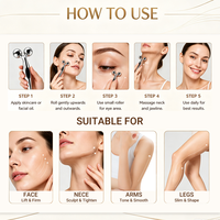 Rouleau facial à micro-courant alimenté par énergie solaire, masseur facial, outil de beauté pour le lifting du visage, le contouring, le resserrement de la peau, soin quotidien de la peau