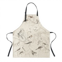 Delantal de Cocina de Lino y Algodón con Estampado Digital Personalizado, Ecológico, Sin Mangas, para Adultos, Sin Pedido Mínimo, con Etiqueta Privada para Marcas Minoristas