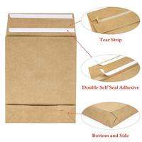 Lot de 50 enveloppes en papier Kraft, 10.5x3x15 pouces, sachet de courrier Express, sacs de livraison automatiques, réutilisables, personnalisés
