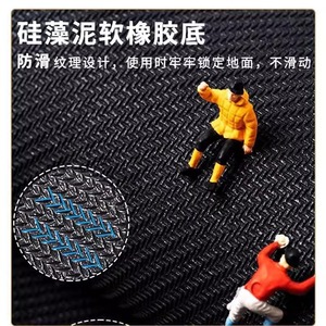 Tapis de bain en terre de diatomées, caoutchouc naturel antidérapant, motif géométrique, lavable en machine, pour salle de bain, entrée, usage domestique - Product Image 1