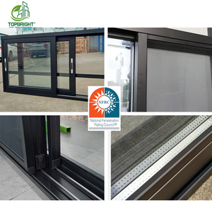 Topbright khung nhôm trượt cửa sổ màn hình net không thấm nước đôi kính cường lực nhiệt phá vỡ ngang bên ngoài nhà bếp - Product Image 4