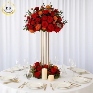 Support floral métallique haut pour événements, idéal pour les tables de réception, centres de table de mariage et banquets - Product Image 1