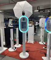 Photo Booth iPad Berkualitas Tinggi dengan Latar Belakang Lampu LED RGB 360 Derajat dan Peralatan Photo Booth Kamera