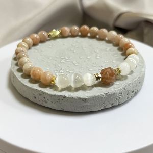 Bracelet en pierre naturelle avec perles de verre colorées, charme du succès, fournisseur expert, assurance commerciale - Product Image 5