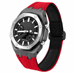 Nouveau Kit de Modification <span class=keywords><strong>G</strong></span>-<span class=keywords><strong>Shock</strong></span> OEM pour Montre, Boîtier en Acier Inoxydable Sablé Métallique, Bracelets en Nylon, Montres Oak GA2100 - Product Image 1