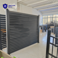 Clôture en aluminium à persiennes pour projets côtiers, coupe-vent, ventilée, 6 pieds, modélisation 3D, taille personnalisée