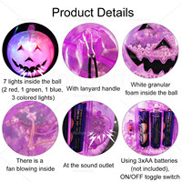 Lampu Labu LED 5,5 inci untuk Halloween, Pengiriman Cepat, Dekorasi Plastik untuk Trick-Treat, Hadiah Pesta