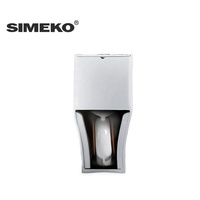 SK-T03 Ensemble WC monobloc moderne en céramique à poser au sol, chasse d'eau par gravité, double chasse, cuvette allongée pour usage domestique et hôtelier, garantie 3 ans
