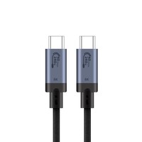 Câble USB4 DFX 2M 40 Gbit/s 240 W Type C vers C, Câble Tressé Compatible TB4 avec E-Marker pour Hub USB C Universel, Station d'Accueil, EGPU