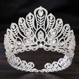 Europeo americano passerella Miss World diadema corona in lega placcata oro strass stile moda HY Brand per <span class=keywords><strong>la</strong></span> bellezza tailandese - Product Image 6