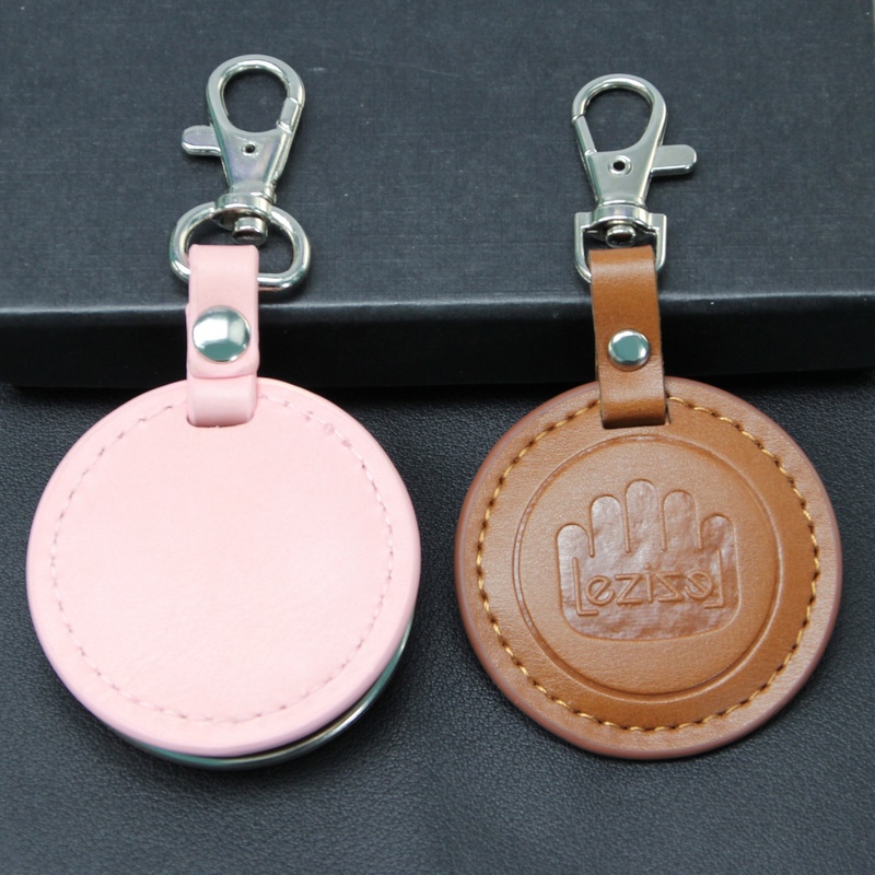 Wholesale Custom Round PU Leather Keychain