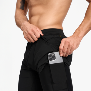 Pantalon de survêtement personnalisé pour hommes, vêtements pour hommes, shorts de sport de muay thai avec poche à fermeture éclair, shorts de course pour hommes - Product Image 2