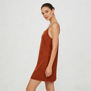 Vestido Lencero de Satén Personalizado para Mujer, Imitación Seda, MOQ 50 Piezas, Un Solo Color - Product Image 4