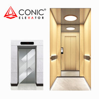 Ascenseur Passager Économe en Énergie en Acier Inoxydable Personnalisé MRL Monarch FX Controller Gearless AC Commercial Hôtel Bureau