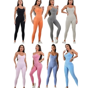 <span class=keywords><strong>Tuta</strong></span> sportiva <span class=keywords><strong>aderente</strong></span> <span class=keywords><strong>aderente</strong></span> da <span class=keywords><strong>donna</strong></span> europea americana <span class=keywords><strong>tuta</strong></span> da Yoga senza cuciture che copre le natiche tute nuove tute - Product Image 1
