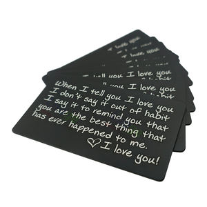 Cartão de identificação comercial de alumínio anodizado personalizado, logotipo gravado a laser, cartão de crédito para artesanato em metal em branco, areia - Product Image 4