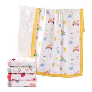 Couverture en mousseline de coton 100% super douce, serviette en microfibre pour bébé, pour poussette ou usage domestique - Product Image 3
