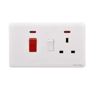 Interrupteur mural, unité de commande d'appareils de cuisine, interrupteur et prise murale bipolaire 13A - Product Image 1