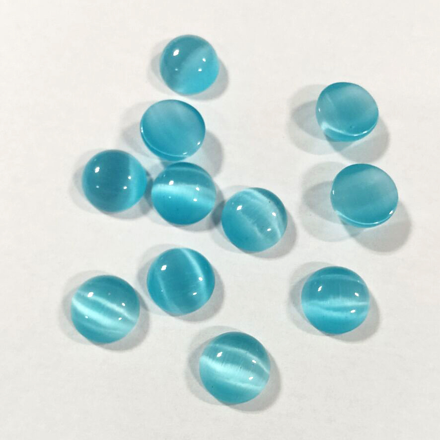 Starsgem猫眼玻璃石彩色圆形凸圆形合成猫眼石| Alibaba.com