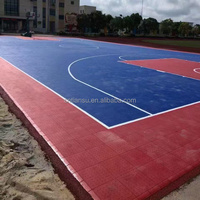 Revêtement de sol modulaire pour basketball TIANSU TSD-RS16-S400 Eco Safe TPV, 400g, 1,6cm, protection UV, pose rapide pour terrain de sport extérieur
