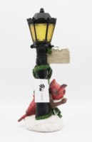 Figura de Farolillo Navideño Iluminado con LED, Letrero de Feliz Navidad con Cardenales Rojos, Decoración Navideña OEM