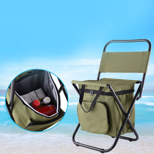 Silla de pesca portátil de diseño moderno con bolsa de aislamiento Marco de aluminio Taburete de camping para playa o muebles de exterior - Product Image 3