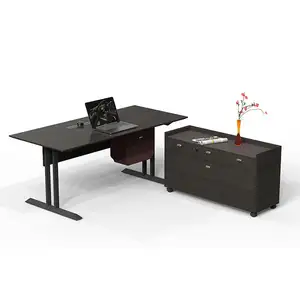 Factory price wooden office furniture modern director table black ceo executive desks