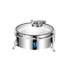 Liantong 6L moderno Hotel restaurante suministros boda <span class=keywords><strong>calentador</strong></span> de alimentos 6 <span class=keywords><strong>litros</strong></span> plato de frotamiento combustible Buffet estufa ventana Visual para fiesta - Product Image 4