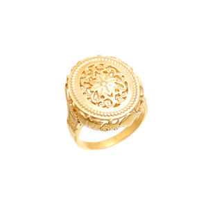 Anillo de filigrana de Plata de Ley 925 de Venta caliente Ajuste de bisel de oro de 18 quilates para bodas y fiestas - Product Image 1