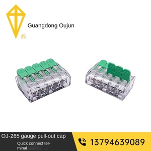 Connecteur de câblage 221 Oujun OJ265 à raccordement interne transparent, norme américaine, pour usage commercial intérieur – Approvisionnement direct usine - Product Image 2