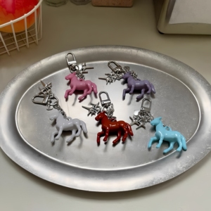 Porte-clés cheval 3D réaliste en acrylique, breloque étoile, Pentacle du sceau de <span class=keywords><strong>Salomon</strong></span>, porte-clés poney, breloque de sac pour <span class=keywords><strong>femme</strong></span>, accessoires bijoux Y2K - Product Image 6