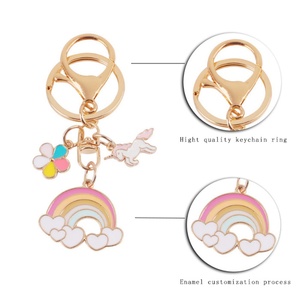 Promotion Custom Cheap Souvenir Metal Cartoon Anime Pendant Girl Creative <b>Key</b> <b>Chain</b> Women Cute Enamel Keychain - Product Image 6