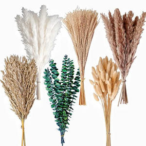 Decoración de Boda Hecha a Mano, Eucalipto Preservado, Combinación de Hierba de Pampas Seca, Hierba de Cola de Conejo, para el Día de la Madre, Navidad - Product Image 2