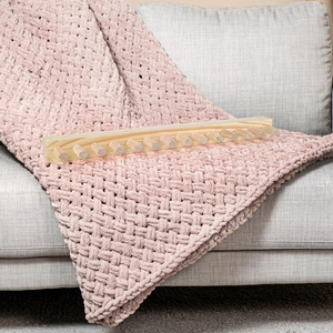 Wooden Knitting <b>Frame</b> For Scarf And Blanket DIY Three Section Freely Combinable Hand Weaving Tool Home Office Use - Product Image 2