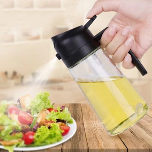 Stainless Steel Oil Dispenser Bottle 600ml - Olive Oil Pourer With Anti-Drip Spout & Handle For Kitchen, BBQ